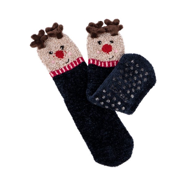 totes Toasties Novelty Reindeer Supersoft Socks image 1 of 4
