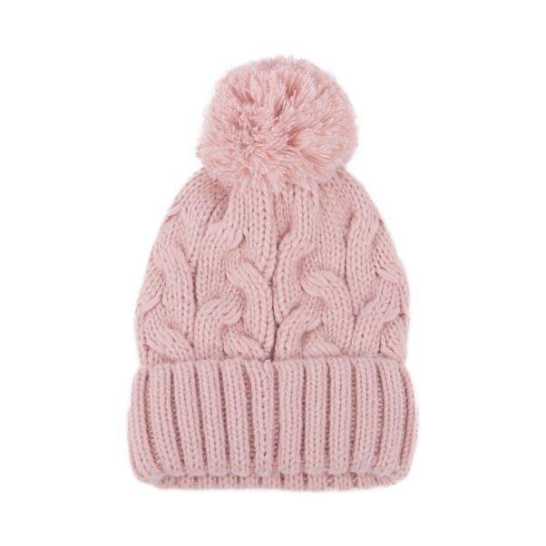 totes Cable Knit Hat with Pom Pom Detail image 1 of 1