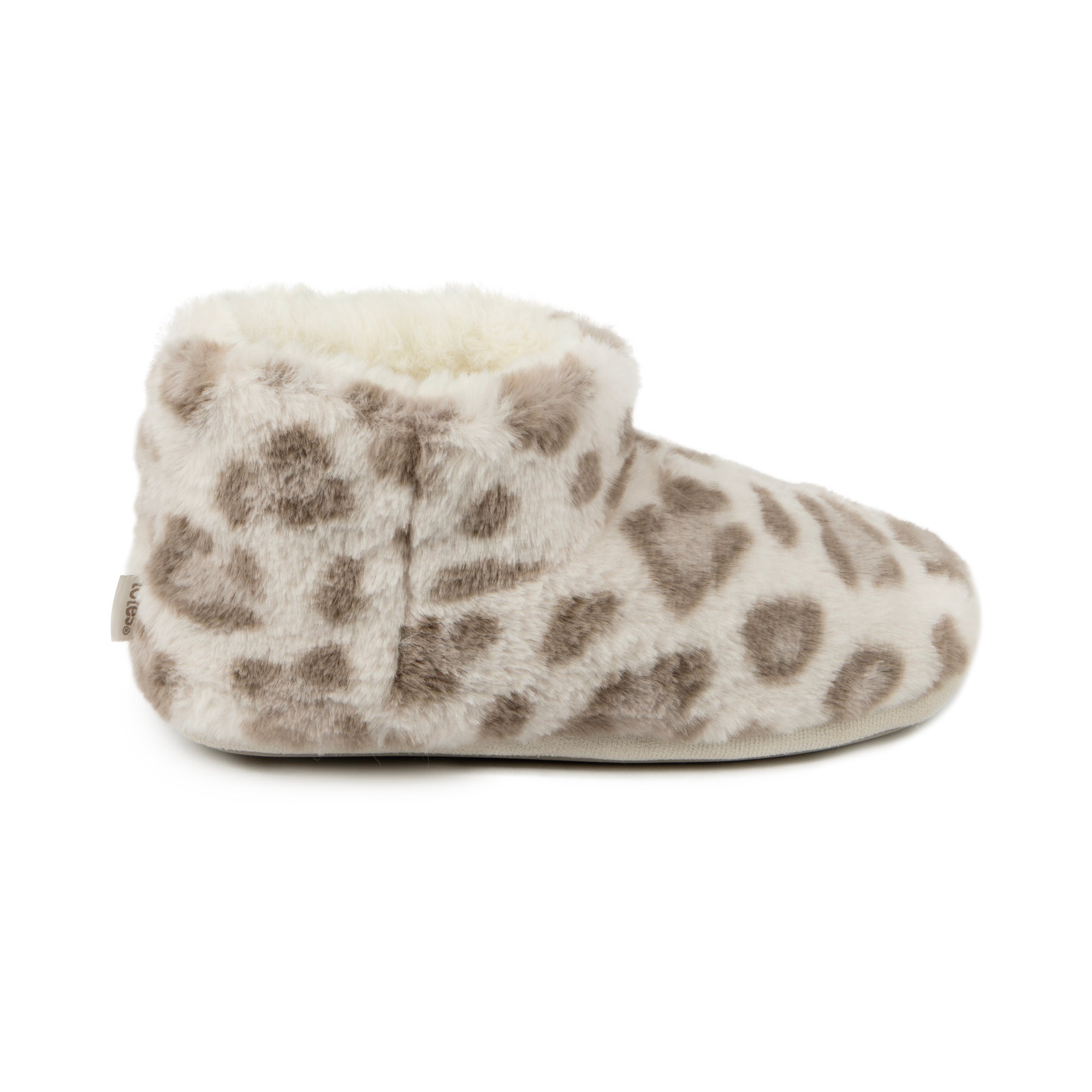 totes Faux Fur Animal Print Short Boot Slippers | Dunelm