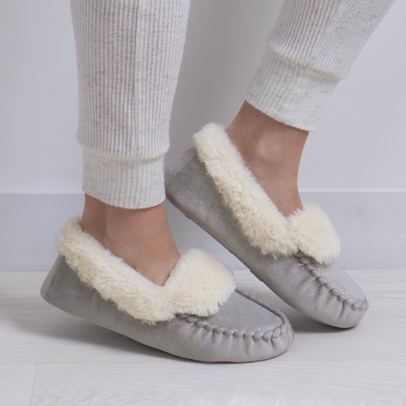 Dunelm best sale grey slippers