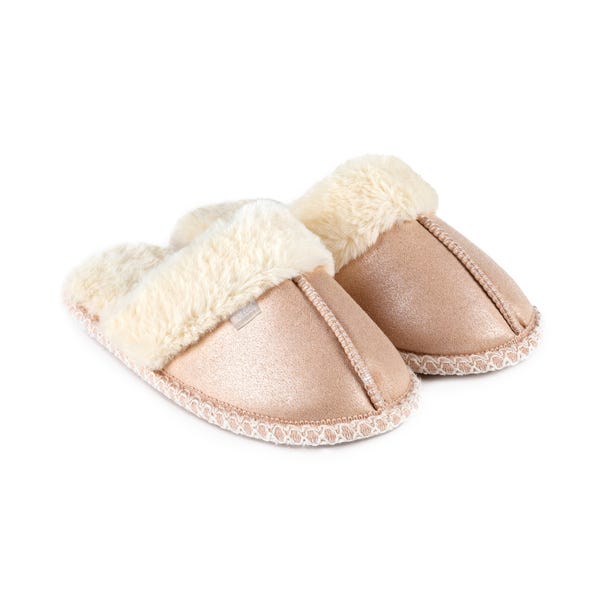 totes Teen's Stone Sparkle Suedette Mule Slippers image 1 of 5