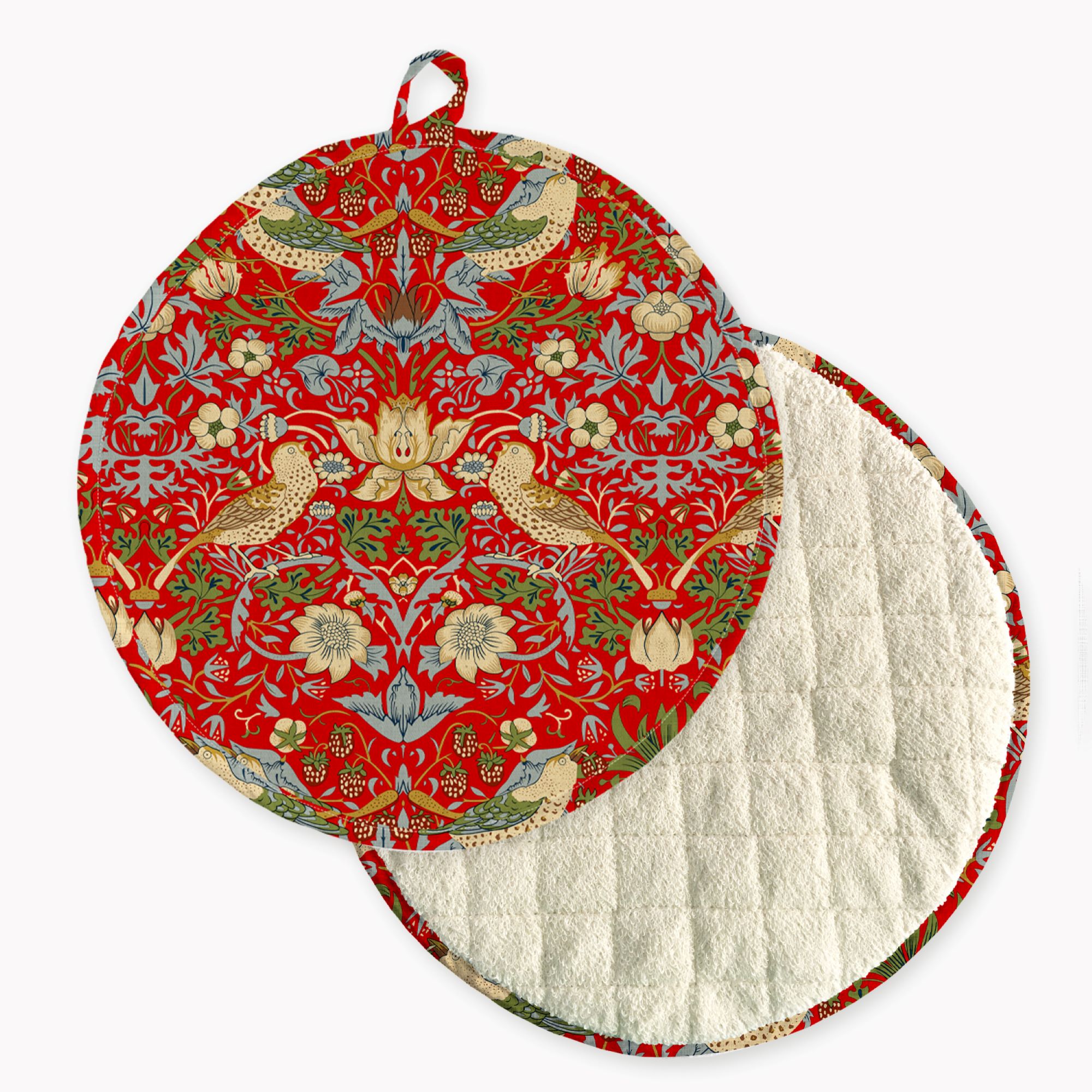 William Morris Strawberry Thief Range Cooker Pad Strawberry Thief Red