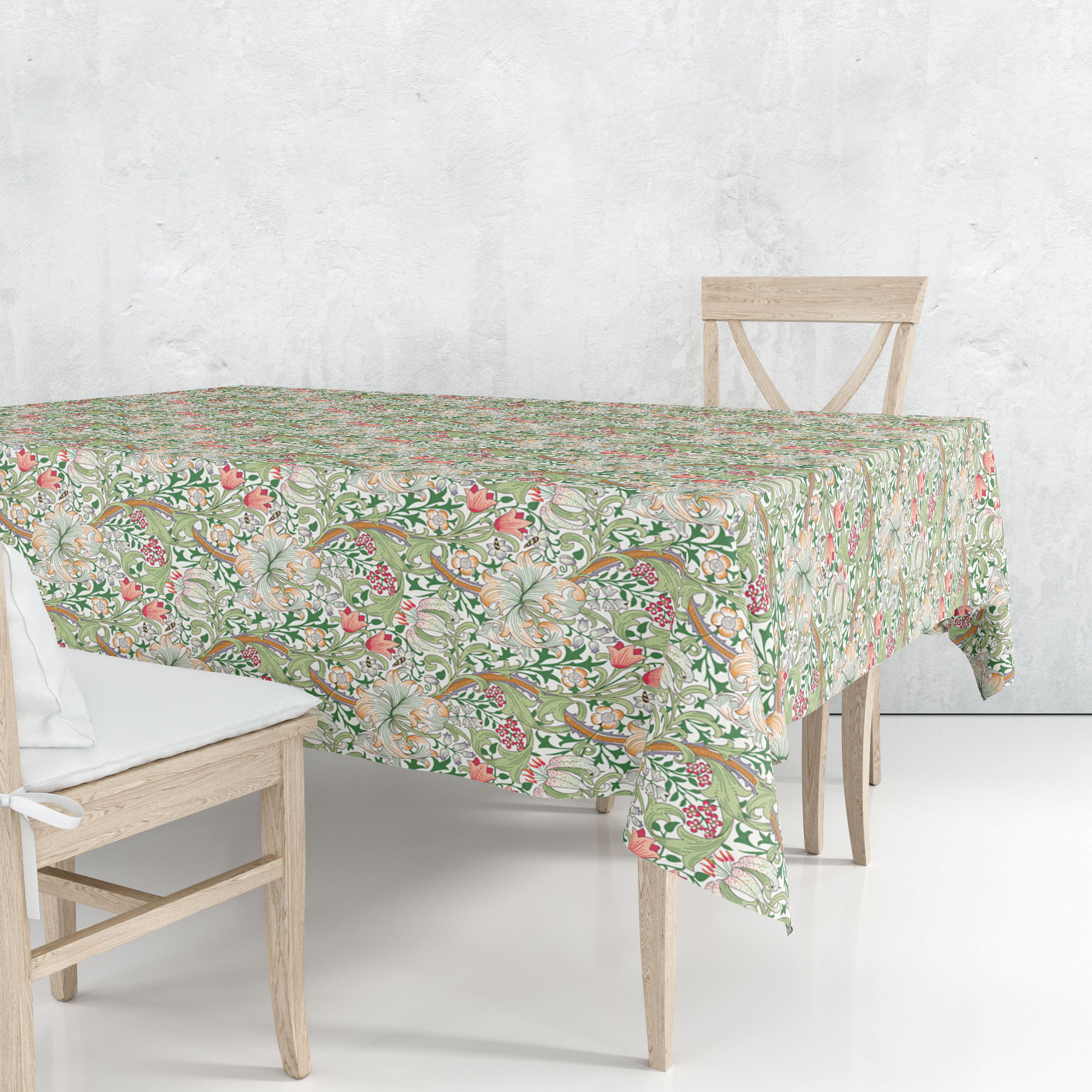 Photos - Tablecloth / Napkin Morris William  Golden Lily Acrylic Coated Tablecloth MultiColoured 