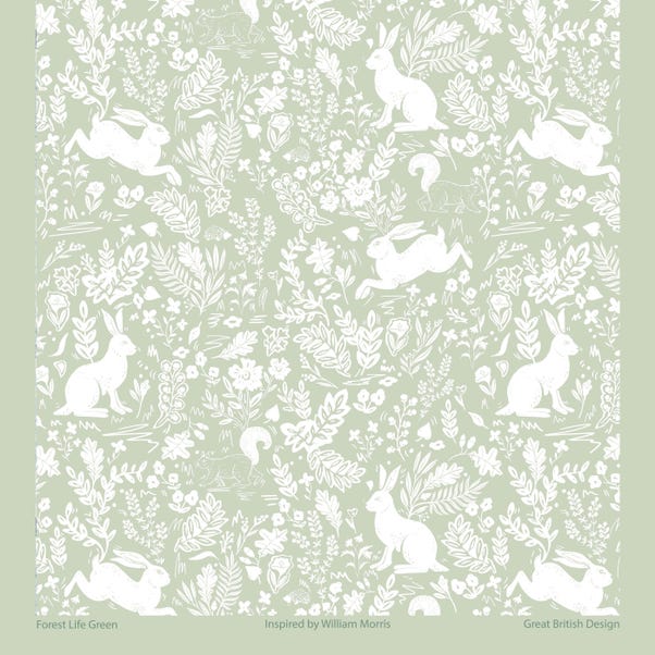 William Morris Forest Life Cotton Tea Towel image 1 of 1