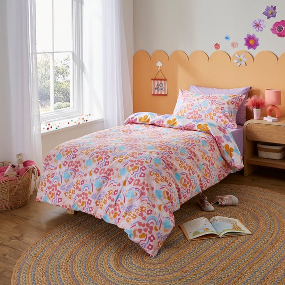 Retro Floral Duvet Cover And Pillowcase Set | Dunelm