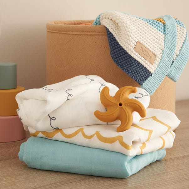 Tutti Bambini Pack of 3 Muslin Swaddle Wraps image 1 of 5