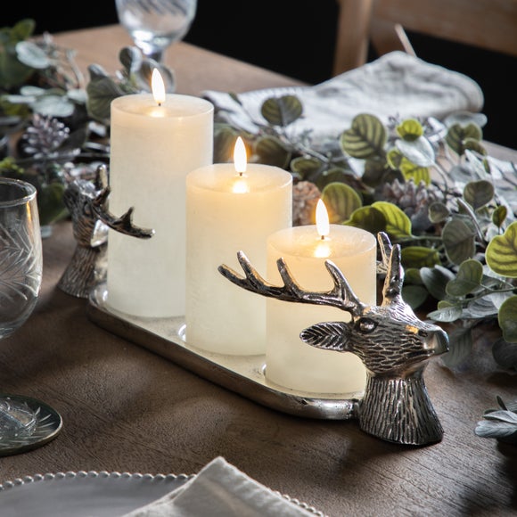 View Cedar & Sage Stag Pillar Candle Holder View Cedar & Sage Stag Pillar Candle Holder