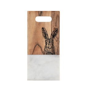 Hare Small White Marble Serving Board