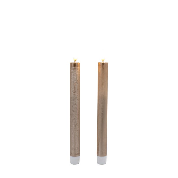 Set of 2 LED Taper Candles image 1 of 3