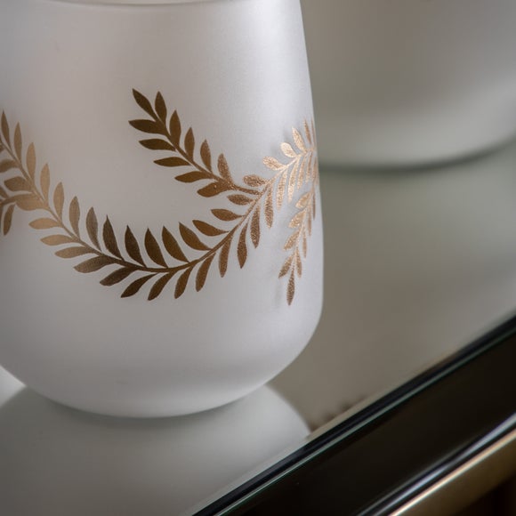 Leaf Detail Hurricane Vase Candle Holder Dunelm