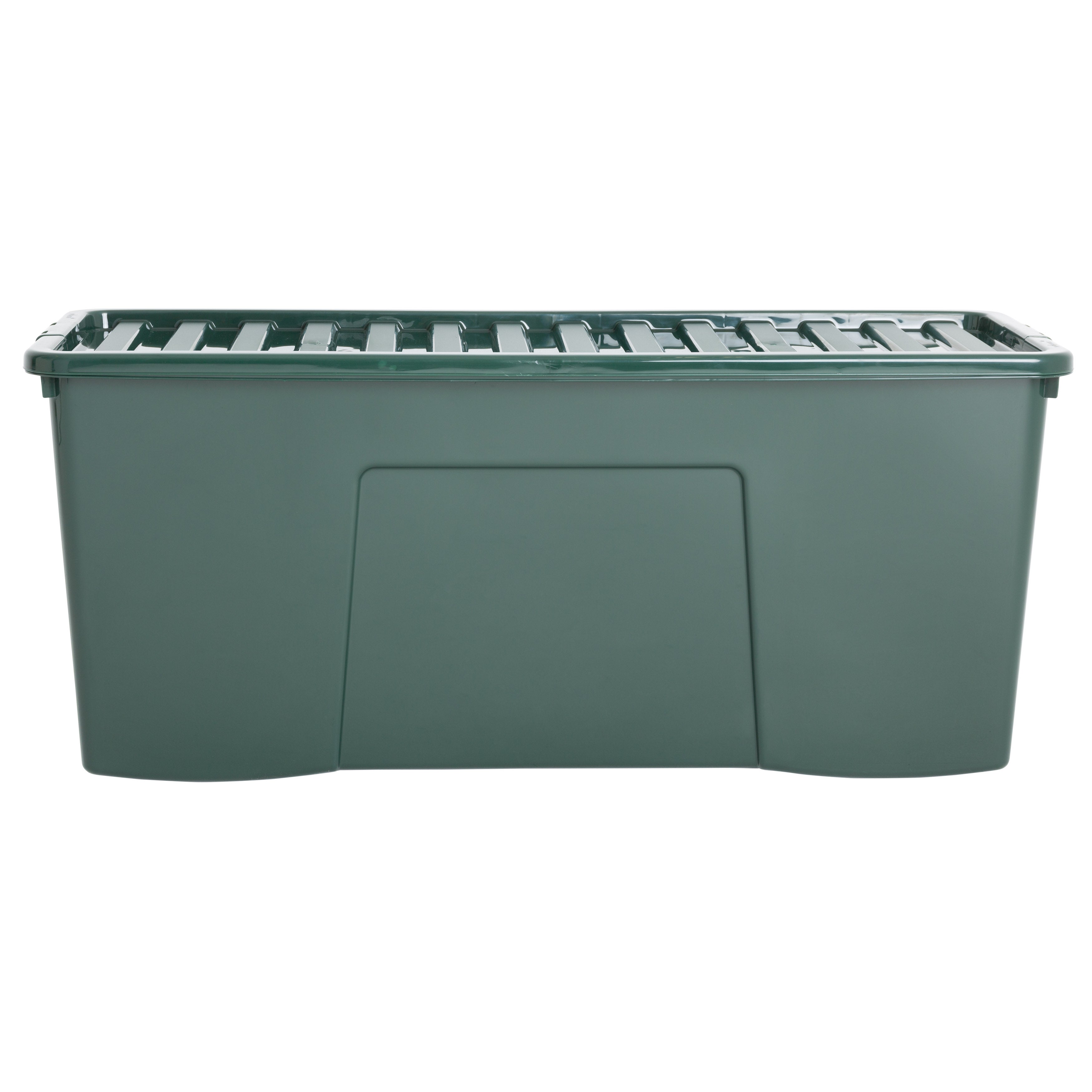 Pack of 2 - 133 Litre Extra Large Long Plastic Storage Boxes with Lids