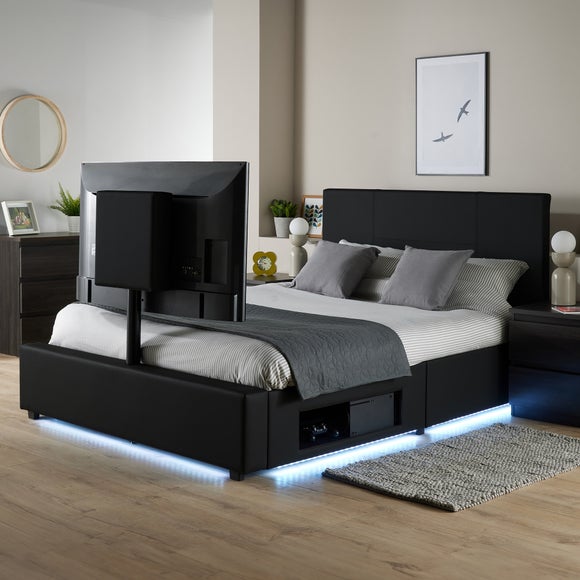 Xr Living Ava Tv Bed With Led Lights And Tv Mount