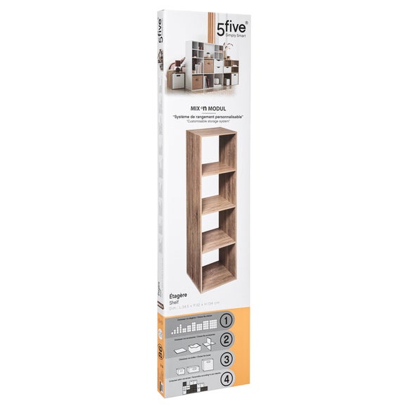 Mix and Modul Cube Organiser High 4 Shelf Unit Dunelm