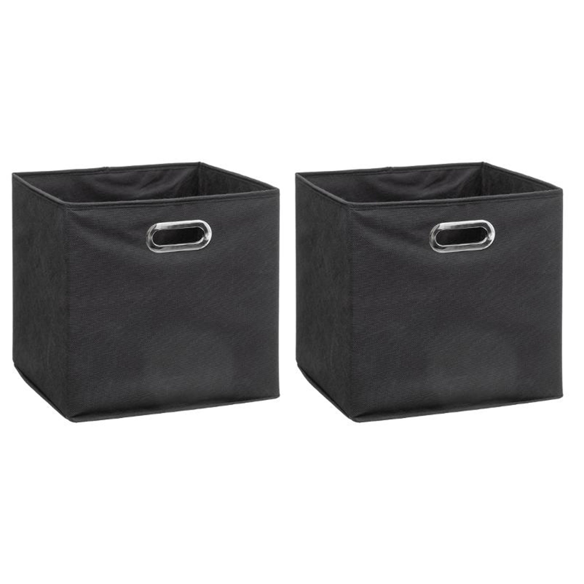 Mix and Modul Set of 2 Linen Effect Cube Storage Boxes