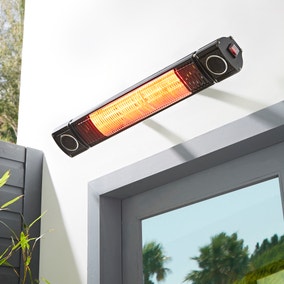 Flint Outdoor Wall Mounted Heater with Bluetooth Speaker & Remote Control