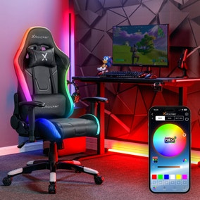 X Rocker Agility Compact RGB Office Gaming Chair with Neo Motion Sync LED