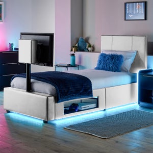 Xr Living Ava Tv Bed With Led Lights And Tv Mount