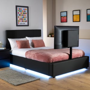 Xr Living Ava Tv Bed With Led Lights And Tv Mount