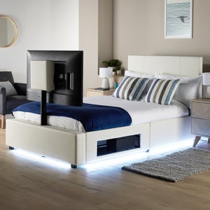 Xr Living Ava Tv Bed With Led Lights And Tv Mount