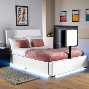 Xr Living Ava Tv Bed With Led Lights And Tv Mount