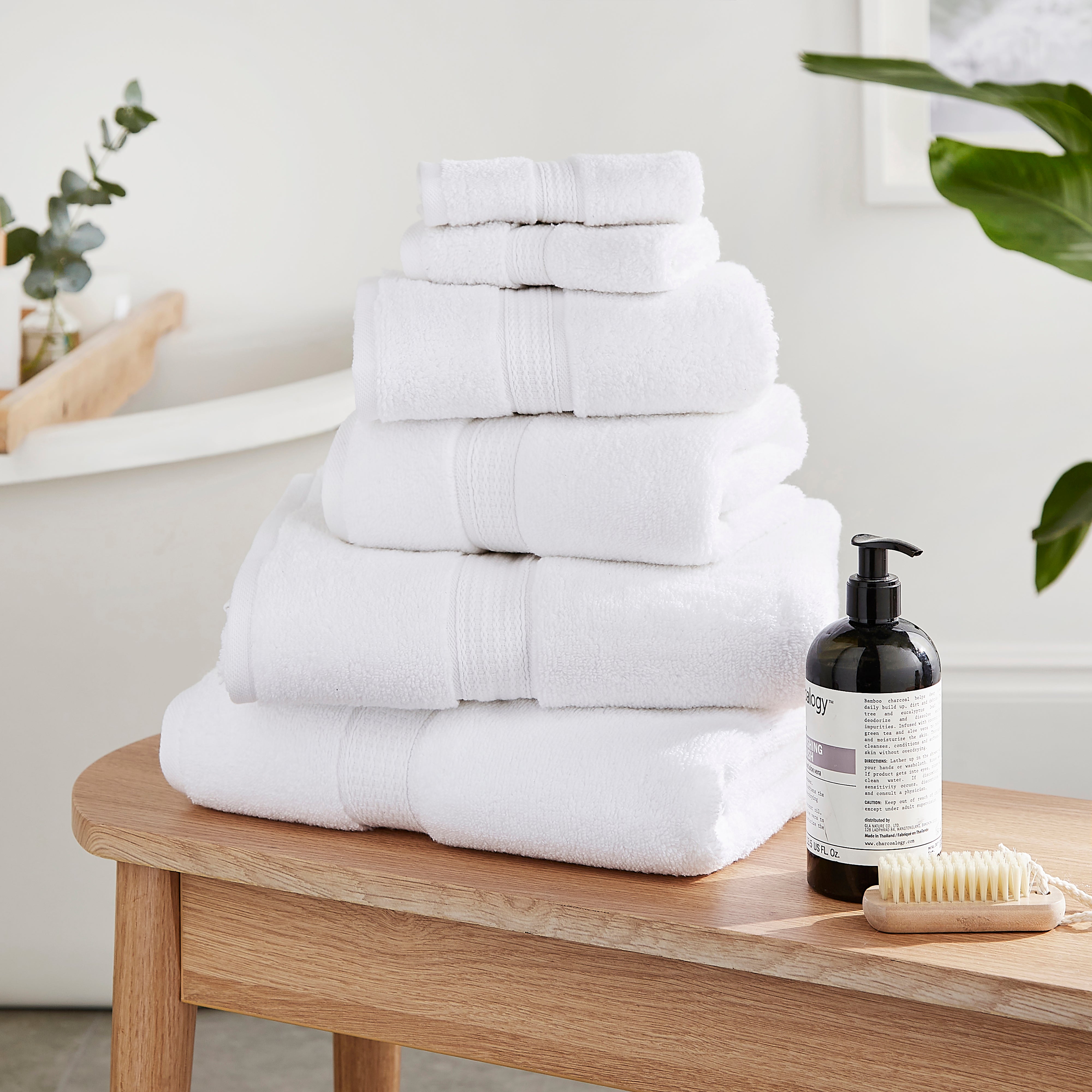 Set of 6 Plush Cotton Towel Bale
