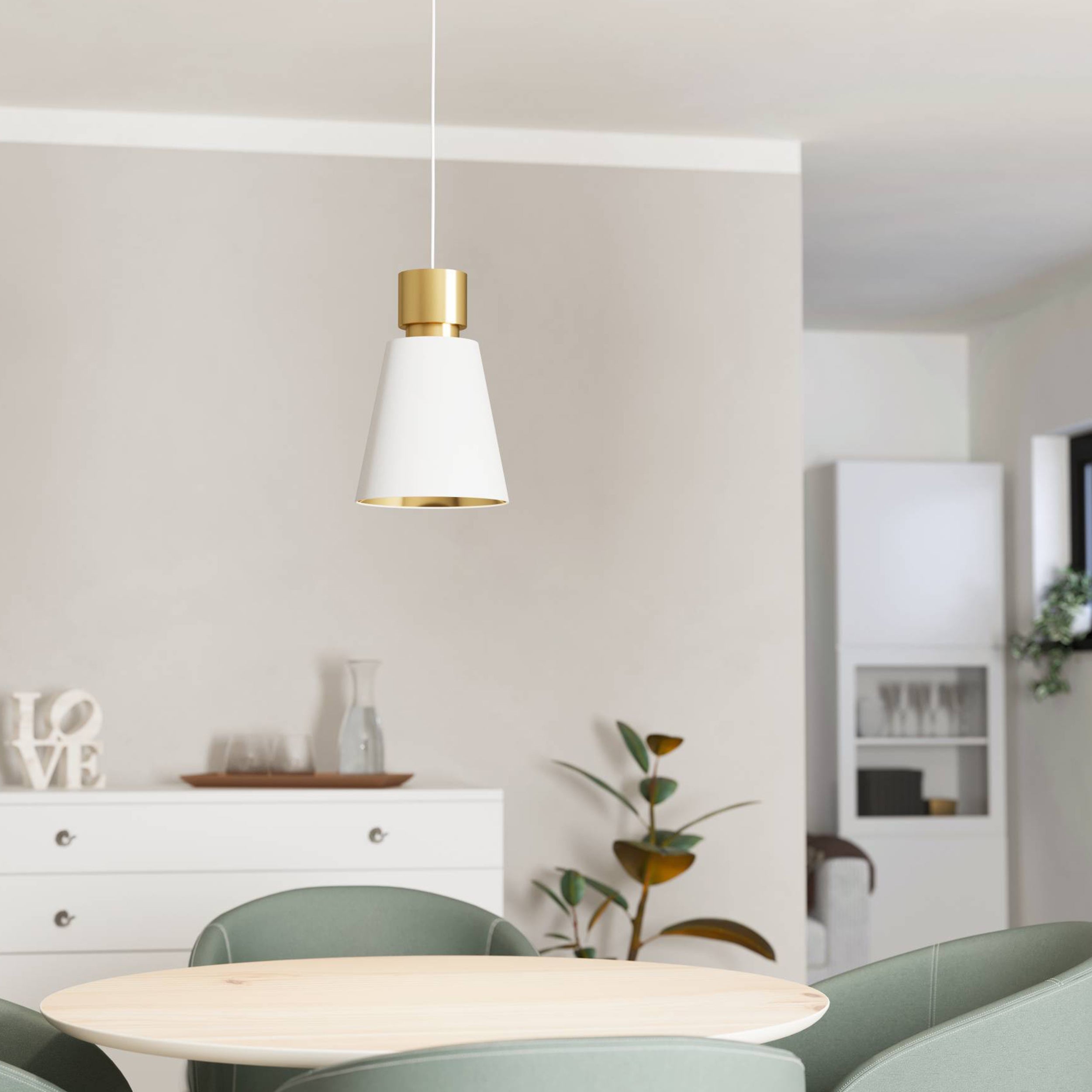 Eglo Aglientina Brushed Brass Pendant Light Brass