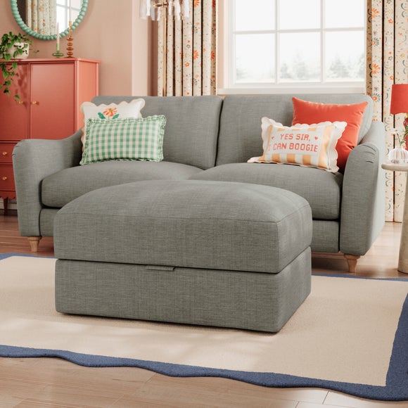 Grey deals footstool dunelm