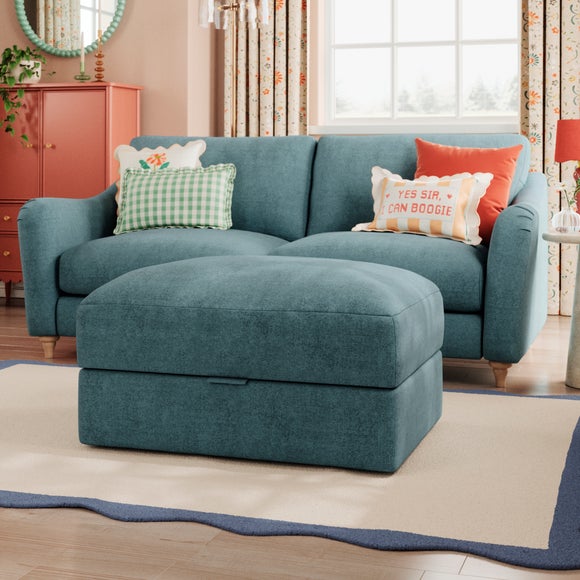 Teal footstool outlet dunelm