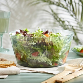 Ribbed Acrylic Salad Bowl