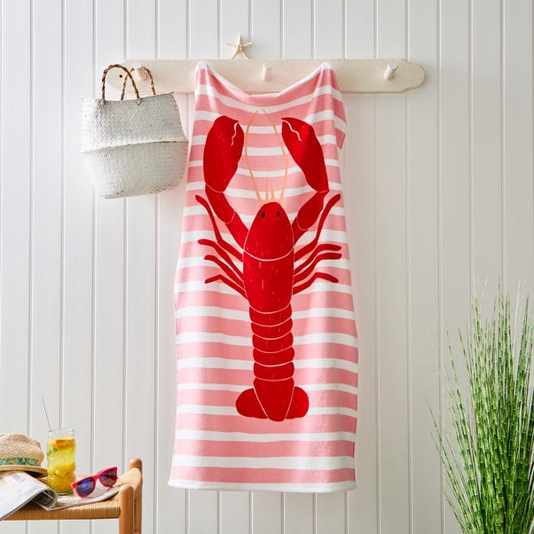 Lobster Cotton Printed Beach Towel image 1 of 3