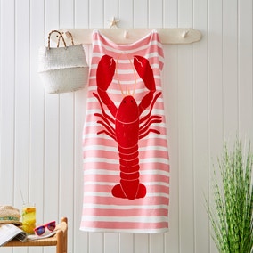 Lobster Cotton Printed Beach Towel