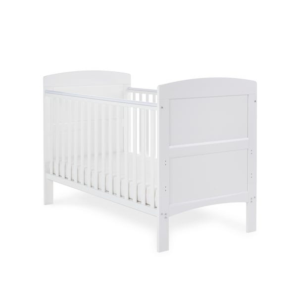 Obaby Grace Cot Bed, Cot Top Changer + Fibre Mattress Set | Dunelm