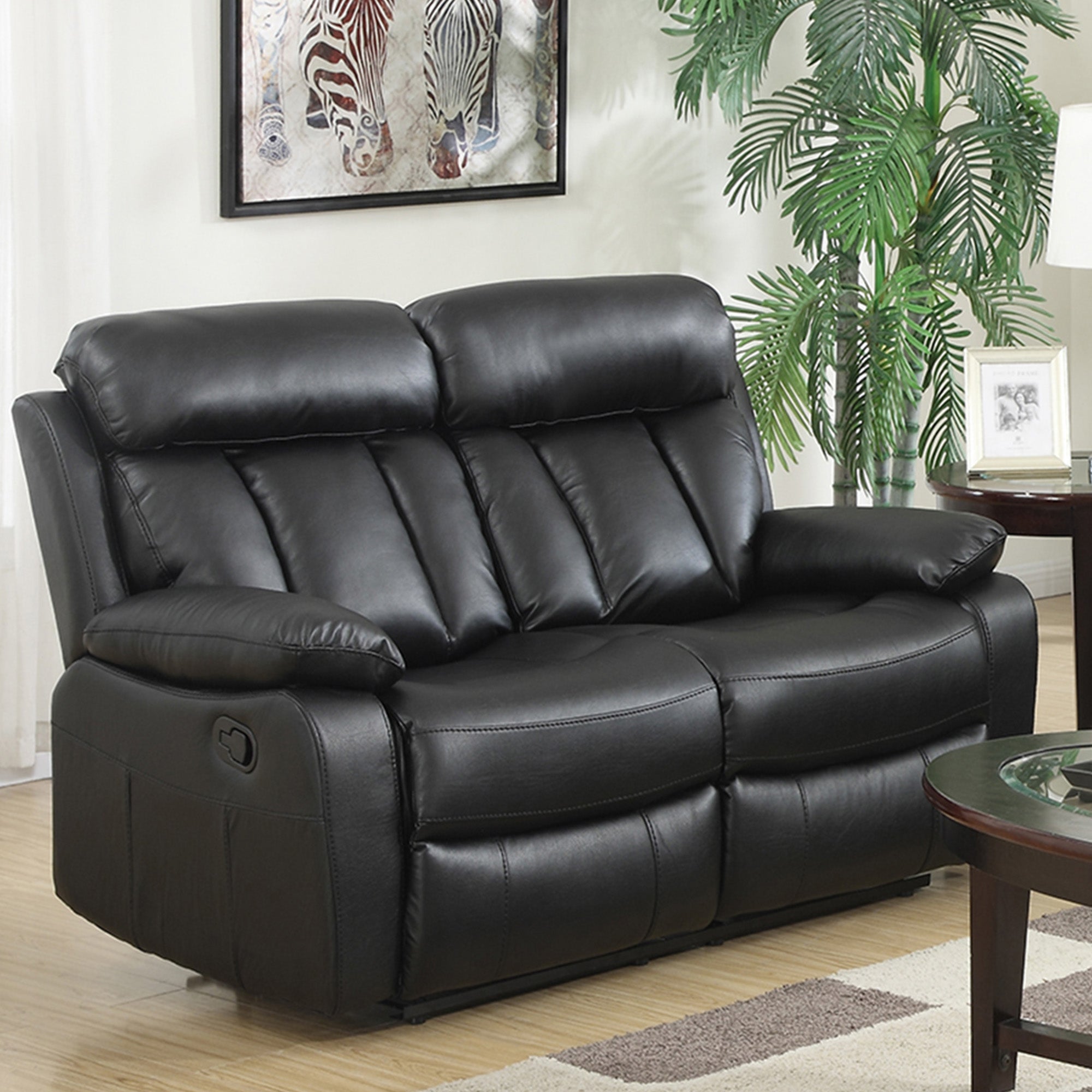 Merrion Faux Leather 2 Seater Manual Recliner Sofa
