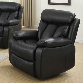 Merrion Faux Leather Manual Recliner Armchair