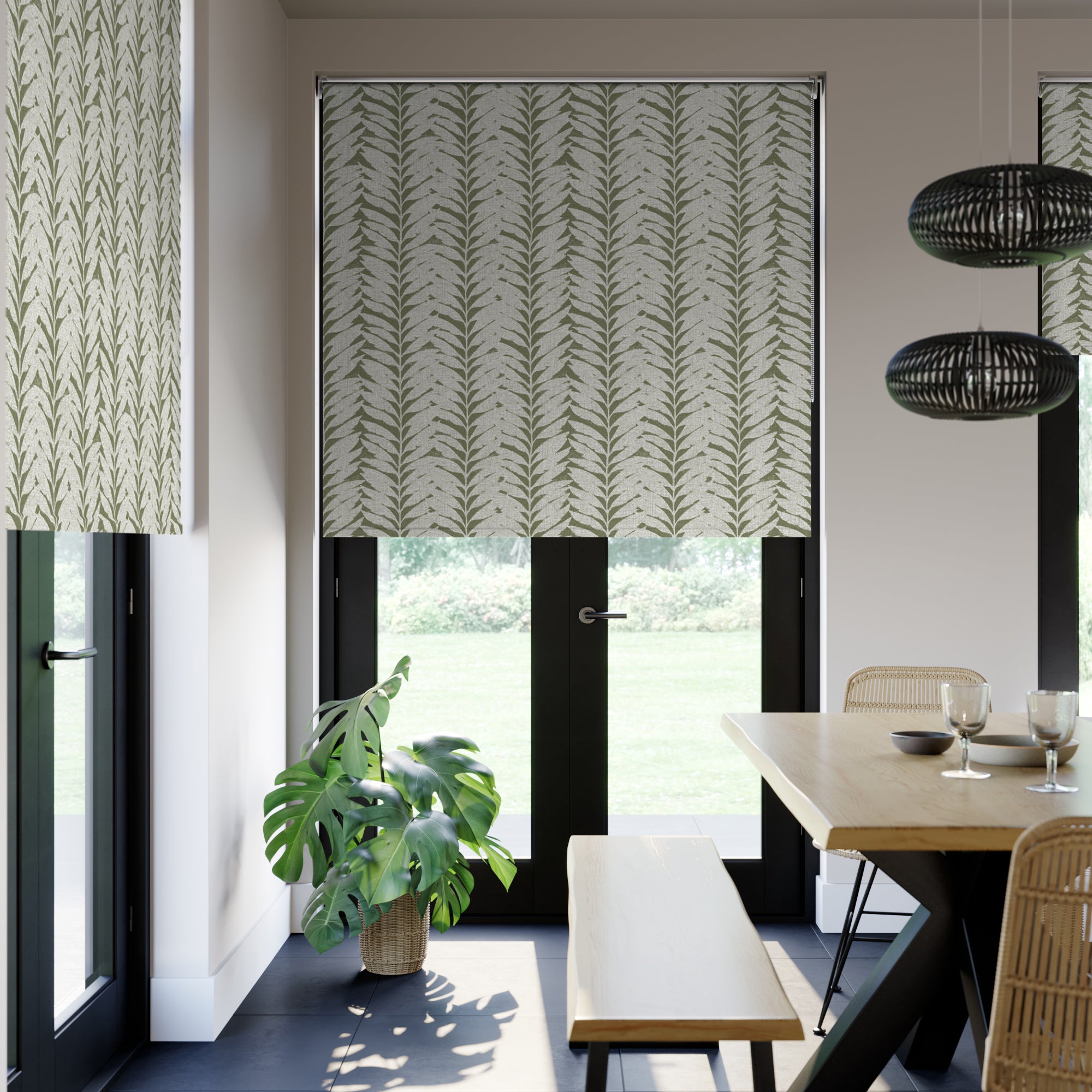 Acacia Blackout Made to Measure Roller Blind Fabric Sample Acacia Olive