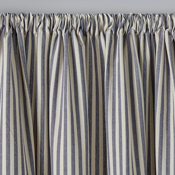 Linford Stripe Unlined Slot Top Curtains image 1 of 5