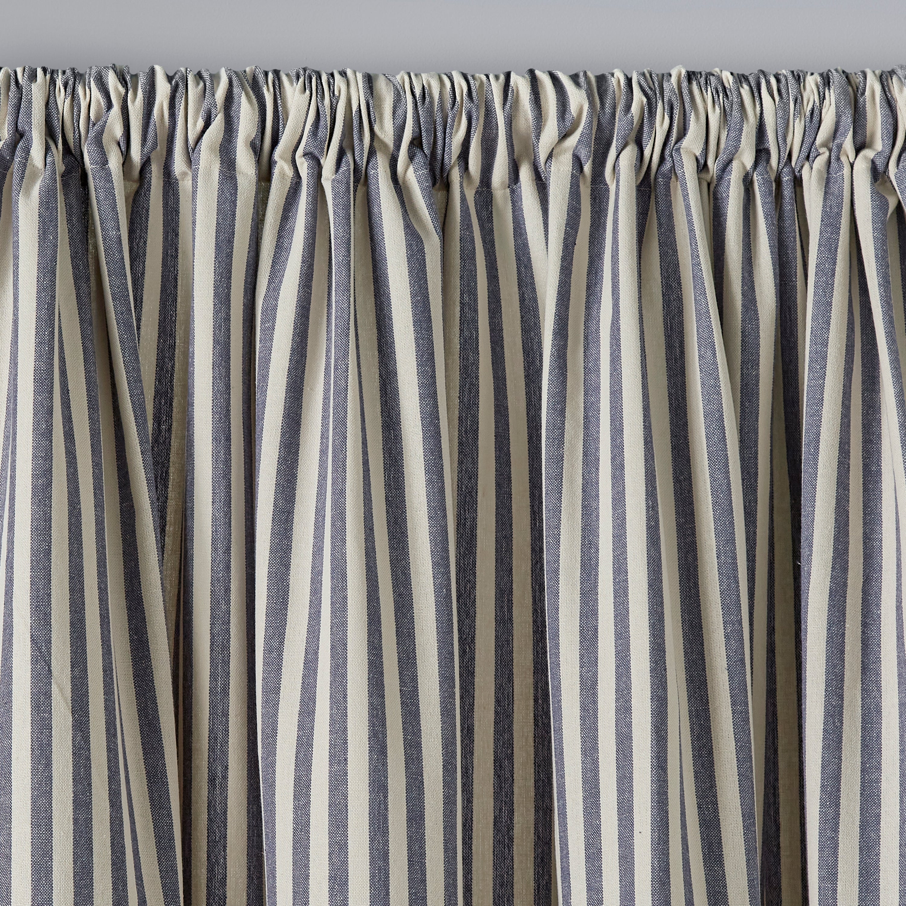 Linford Stripe Unlined Slot Top Curtains