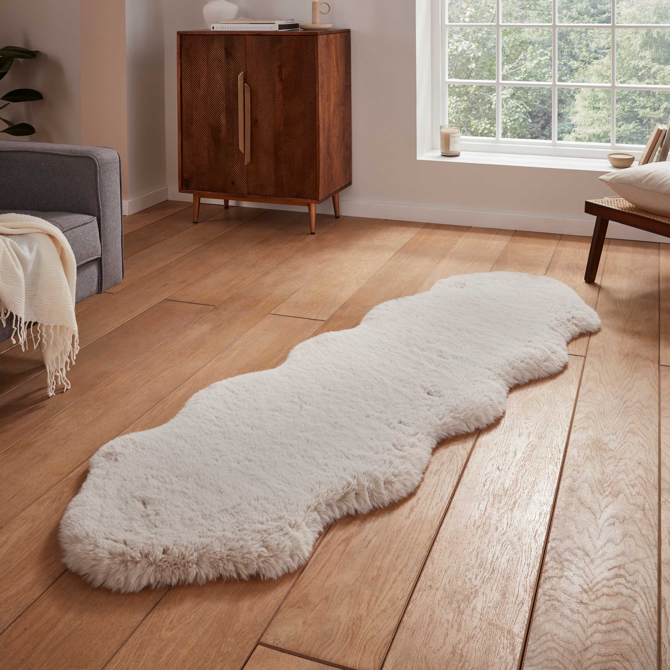 Super Teddy Sheepskin Rug Mink