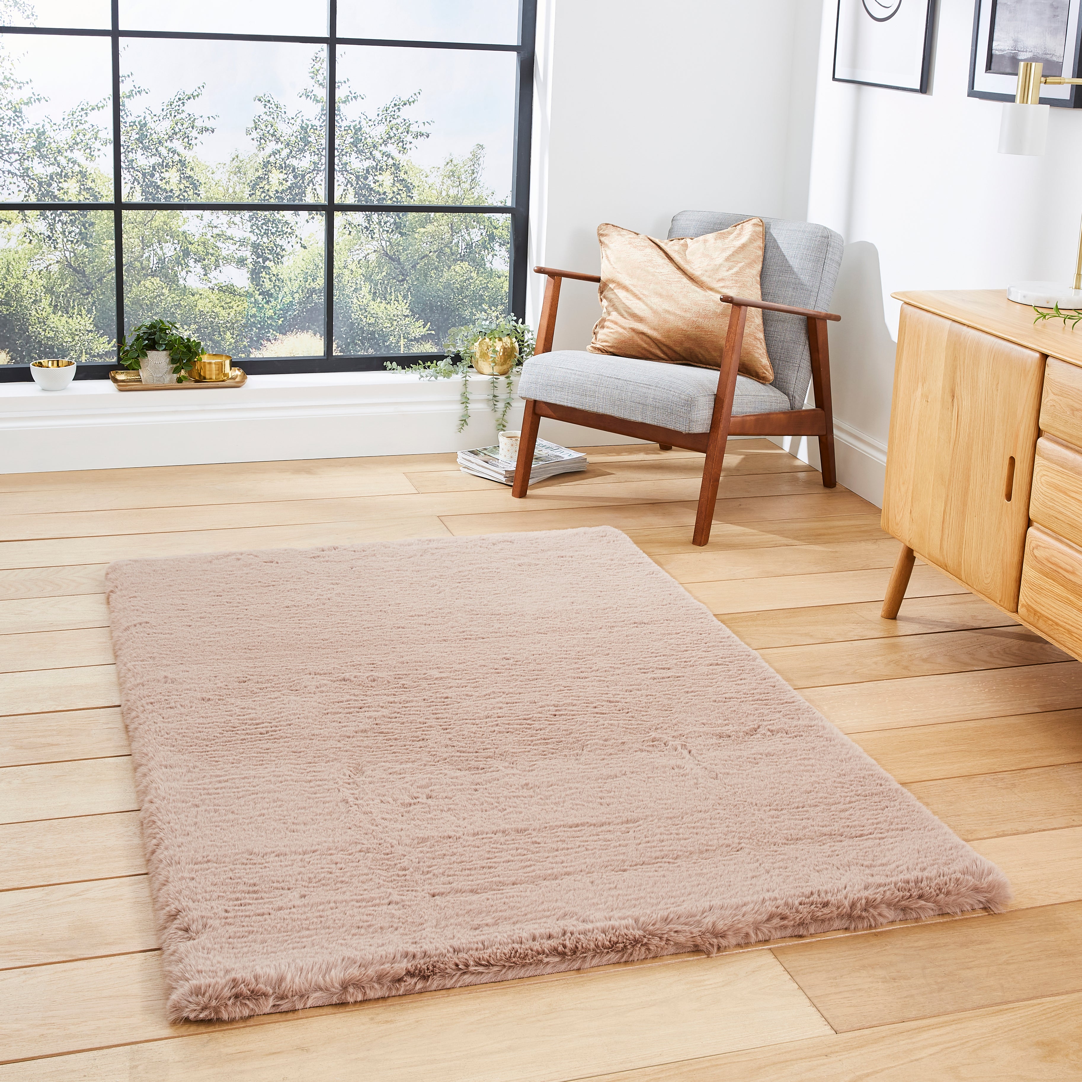 Super Teddy Rectangle Rug Mink