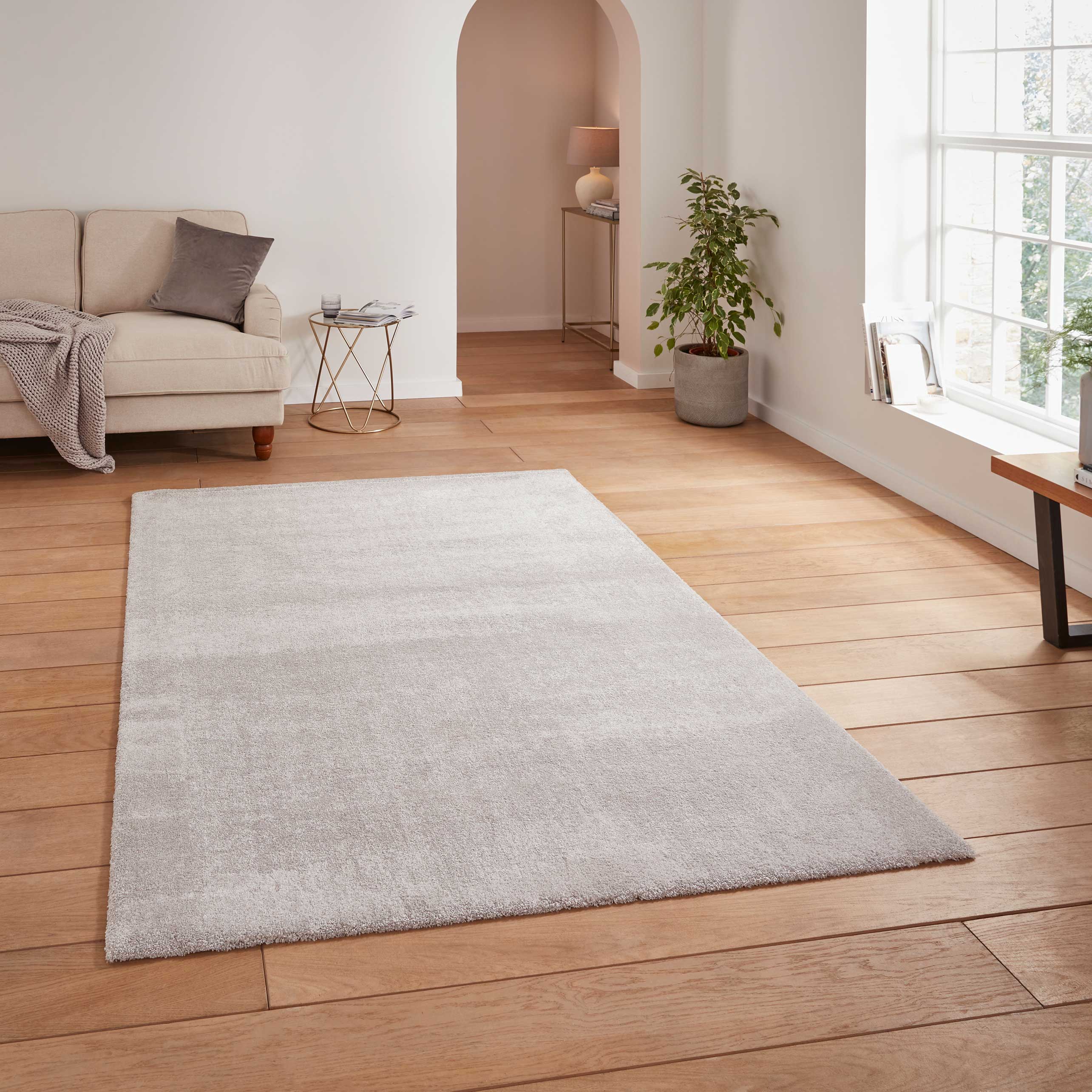 Cove Washable Rug Silver