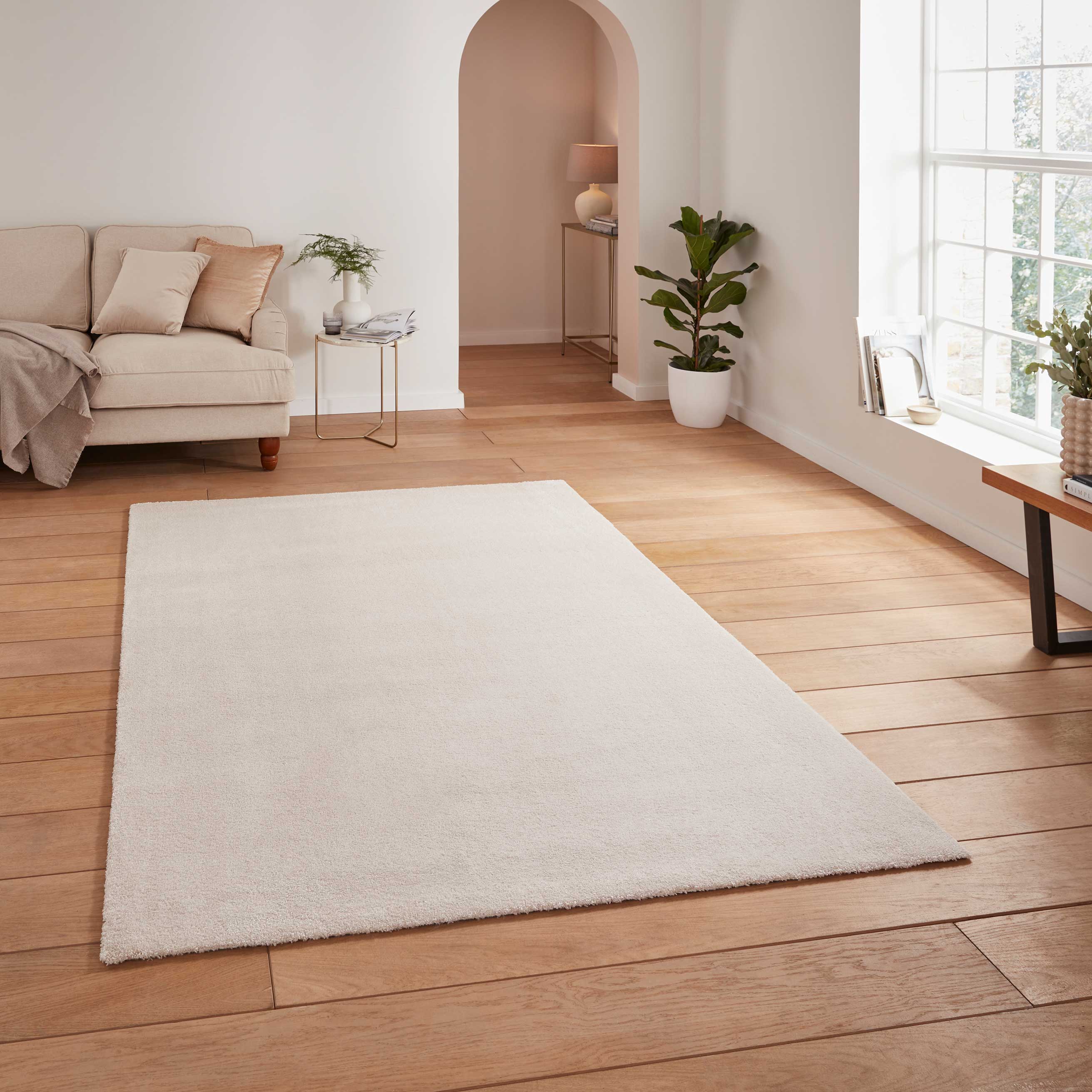 Cove Washable Rug Cream