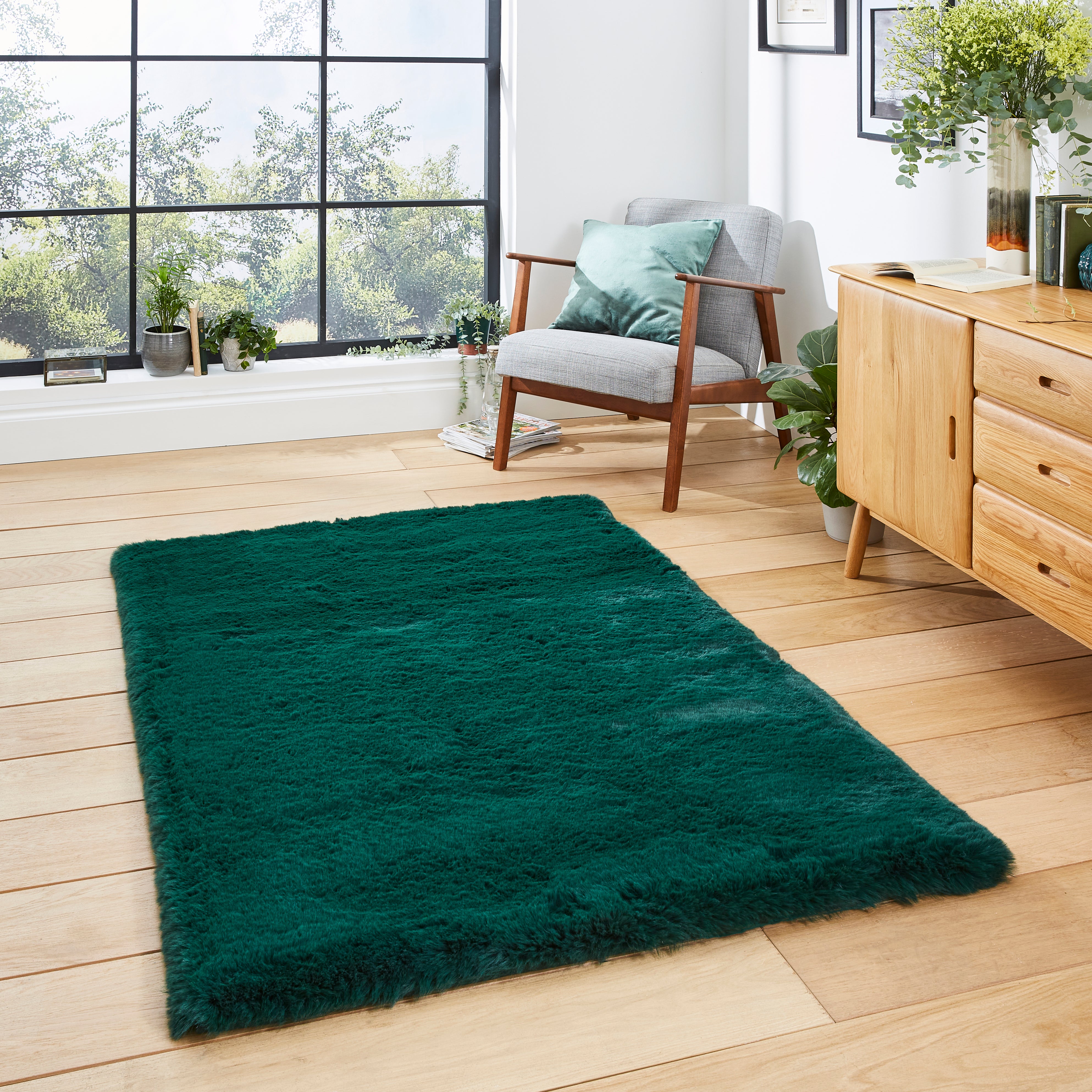 Super Teddy Rectangle Rug Green