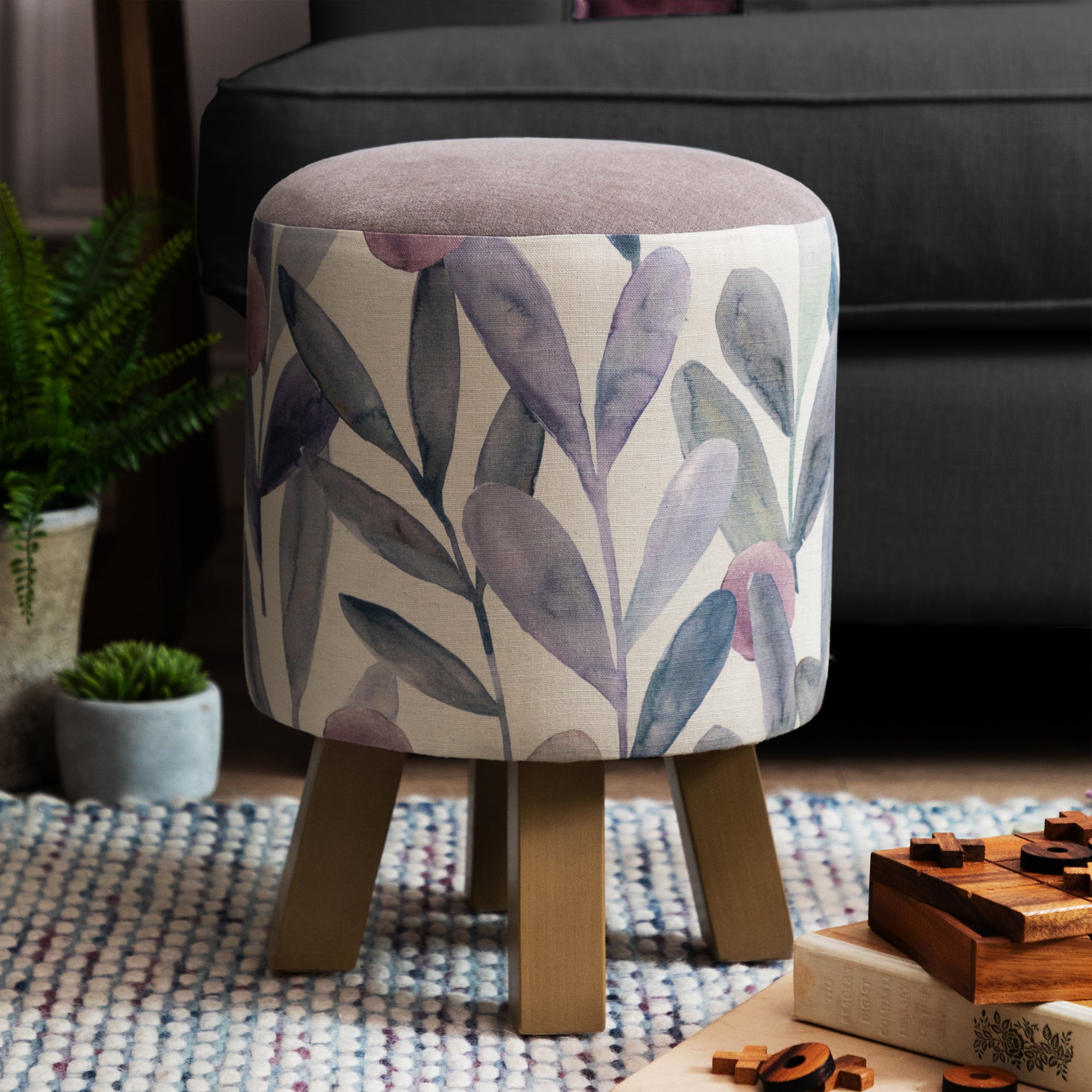 Monty Fabric Footstool Monty Enso Vio