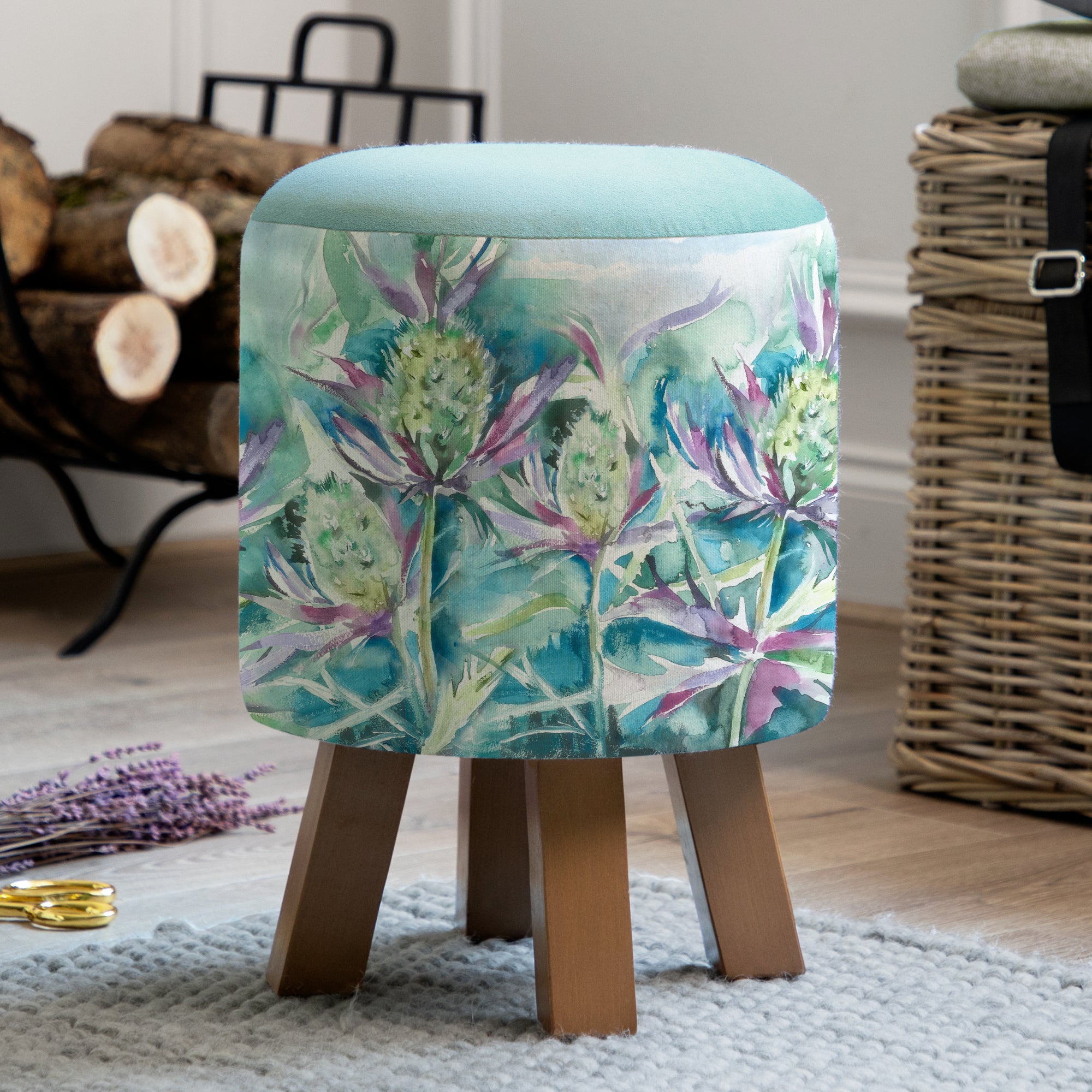 Monty Fabric Footstool Monty Seathistle