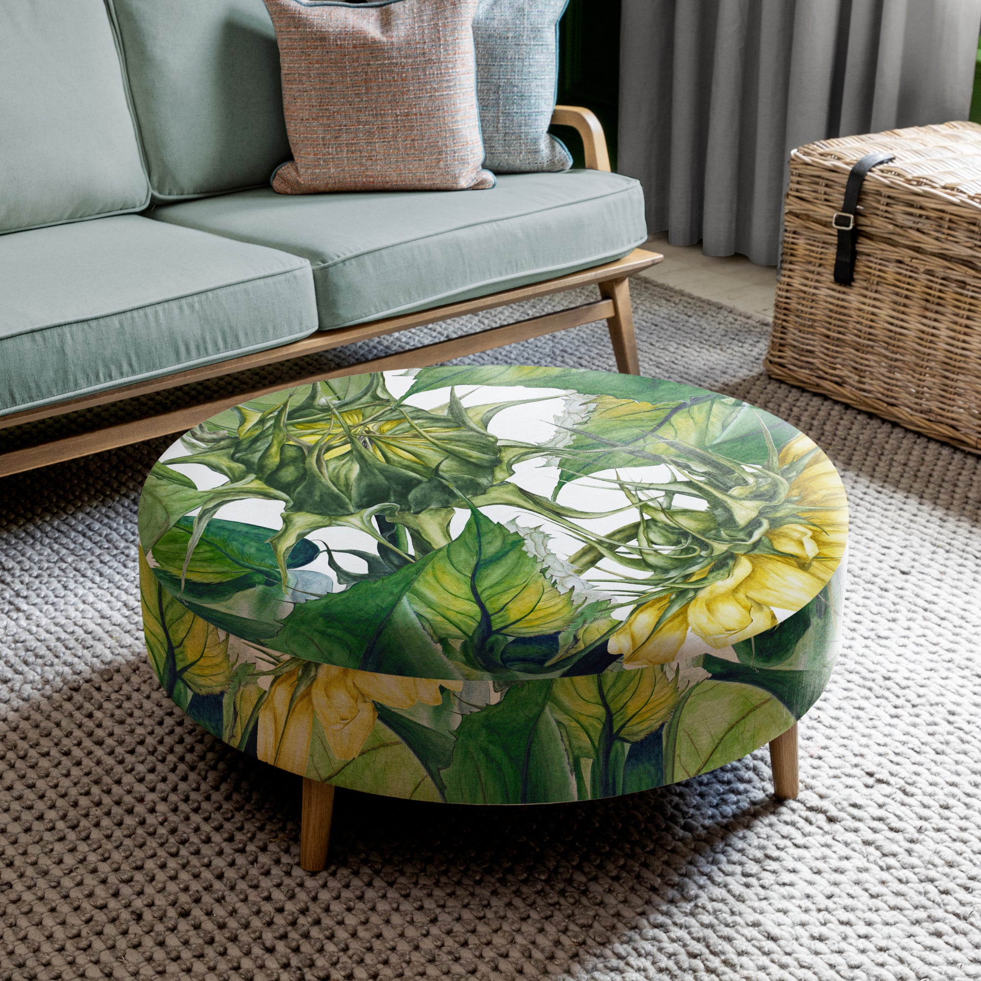 Petra Fabric Footstool Petra Easton Fer