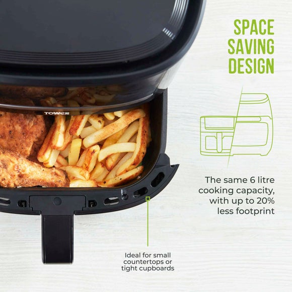 Tower Vortx 6L SpaceSaver Air Fryer | Dunelm