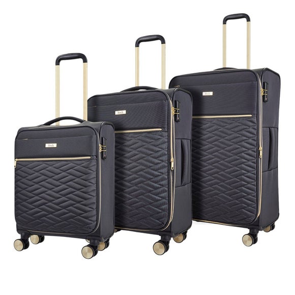 Rock Luggage Set of 3 Sloane Soft Shell Suitcases