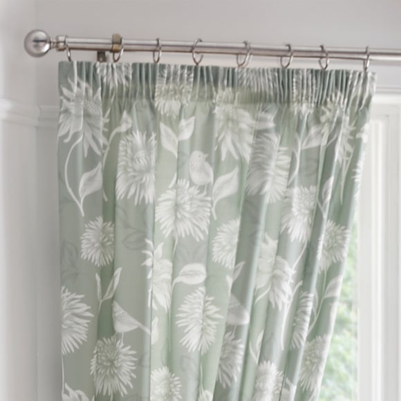 Dreams & Drapes Bloemen & Vogel Gordijnen 168 X 183 Cm - 100% Katoen Met Tie Backs