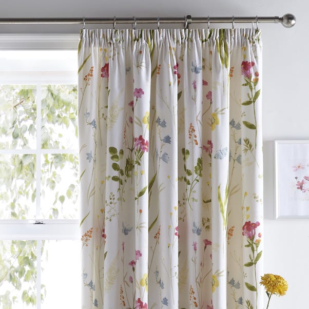 Spring Glade Multicoloured 168 x 183cm Pencil Pleat Curtains image 1 of 3