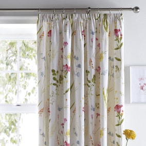 Spring Glade Multicoloured 168 x 183cm Pencil Pleat Curtains